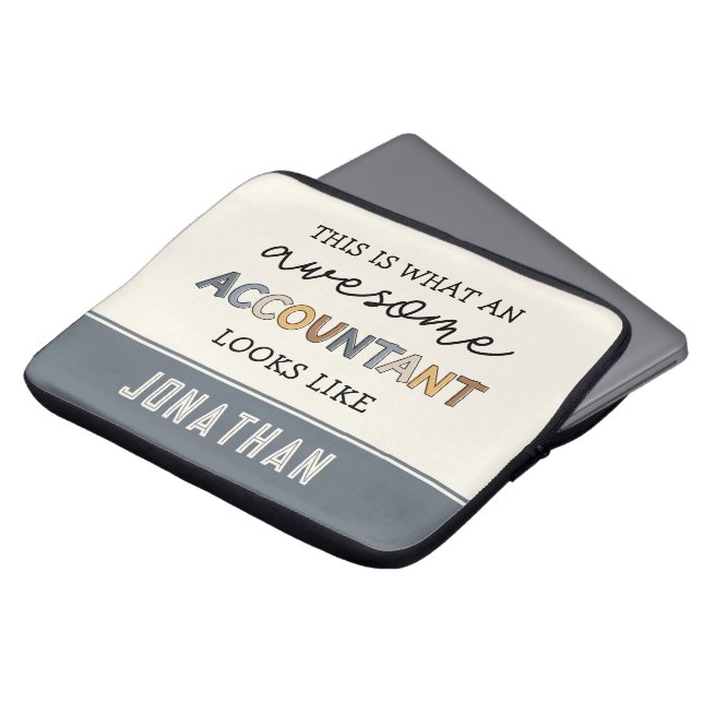 Speciaal accountant Funny Geweldige accountant Laptop Sleeve (Voorkant top)