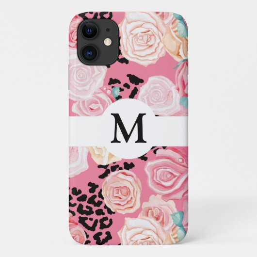 Speciaal afdrukken in Floral Black en White Case-Mate iPhone Case (Achterkant)