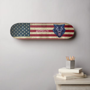 Speciaal Amerikaans blauw wolvenskateboard Skateboard