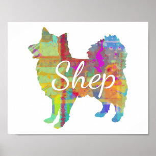 Speciaal Amerikaans Eskimo Dog Art Print Poster