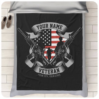 Speciaal Amerikaans Veteraan Proud Vet Vlag Vereni Fleece Deken