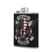 Speciaal Amerikaans Veteraan Proud Vet Vlag Vereni Heupfles (Links)