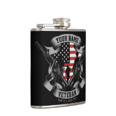 Speciaal Amerikaans Veteraan Proud Vet Vlag Vereni Heupfles (Rechts)