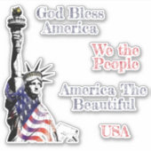 Speciaal Amerikaans vlagpatriotticum Sticker (Voorkant)