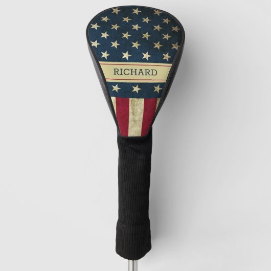 Speciaal -Amerikaans vlagpatriottisch Golfheadcover (Voorkant)