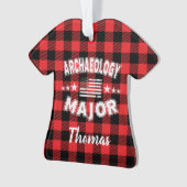 Speciaal Archeology Student US Flag Pset Ornament (voorkant)