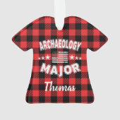 Speciaal Archeology Student US Flag Pset Ornament (achterkant)