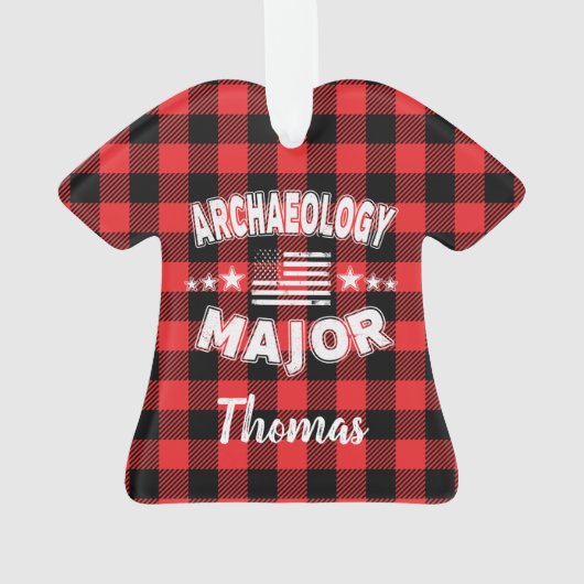 Speciaal Archeology Student US Flag Pset Ornament (achterkant)
