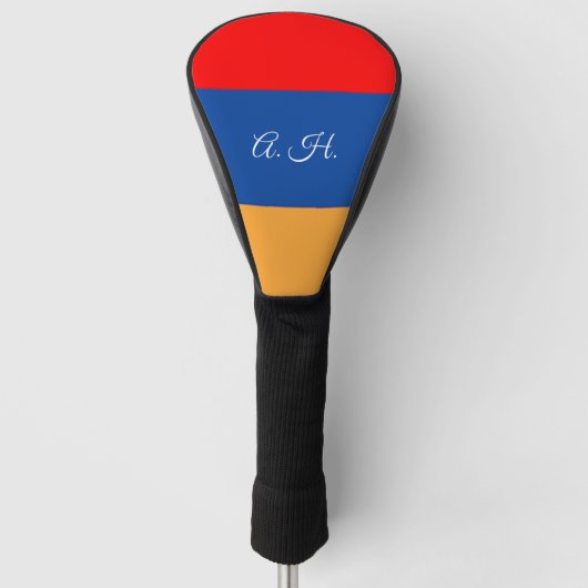 Speciaal Armeense vlag golfafdekking Golfheadcover (Voorkant)