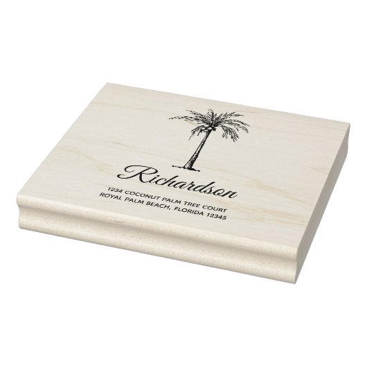 Speciaal artistiek palmboomvormig modern script 	rubberstempel (Stempel)