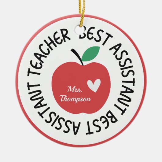 Speciaal assistent-Ornament van de leraar Keramisch Ornament (Voorkant)