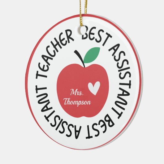 Speciaal assistent-Ornament van de leraar Keramisch Ornament (Links)