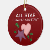 Speciaal assistent-Ornament van de leraar Keramisch Ornament (Links)