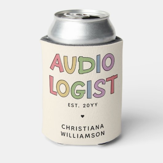 Speciaal audioloog Audiology Afstuderen Gift Blikjeskoeler (Blikje Achterkant)