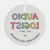 Speciaal audioloog Audiology Afstuderen Gift Glas Ornament (Achterkant)