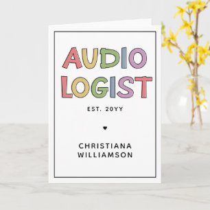 Speciaal audioloog Audiology Afstuderen Gift Kaart