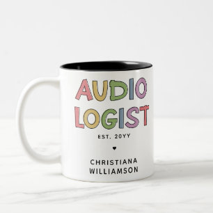 Speciaal audioloog Audiology Afstuderen Gift Tweekleurige Koffiemok