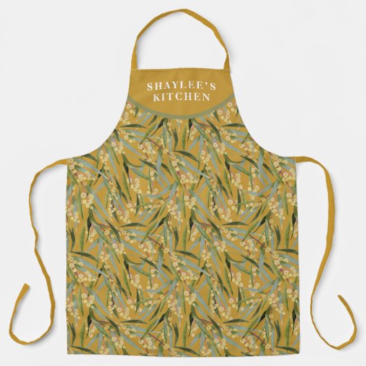 Speciaal  Australisch Wattle Pattern Schort (Voorkant)