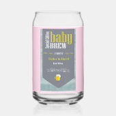 Speciaal Baby Brew Bier Label Funny Shower Blikvorm Glas (Voorkant)