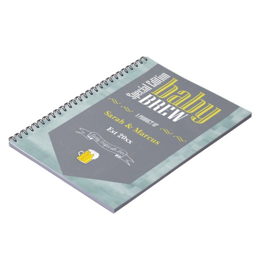 Speciaal Baby Brew Bier Label Funny Shower Notitieboek (Linkerzijde)
