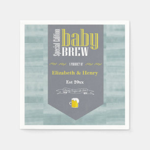 Speciaal Baby Brew Bier Label Funny Shower Servet