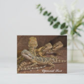Speciaal Baby gebogen dragon Lizard Briefkaart (Staand voorkant)