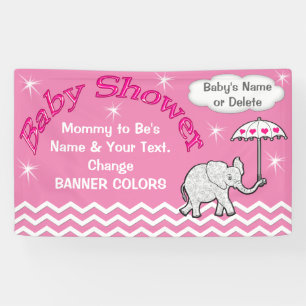 Speciaal Baby shower banner voor meisjes