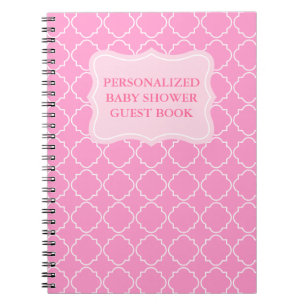 Speciaal baby shower-guestbook   Roze notitieboek
