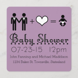 Speciaal Baby shower Modern Pictogram Papa en pa Kaart