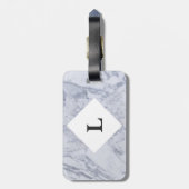 Speciaal bagagelabel witte marmer (Achterkant verticaal)
