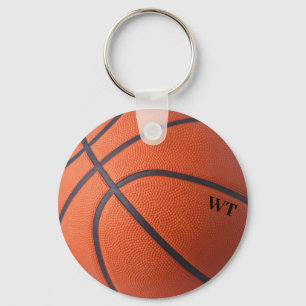 Speciaal basketbal initialen sleutelhanger