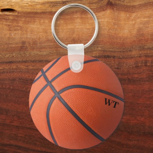 Speciaal basketbal initialen sleutelhanger (Voorkant)