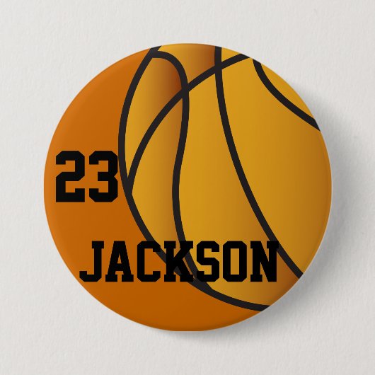 Speciaal Basketball-ontwerp Ronde Button 7,6 Cm (Voorkant)
