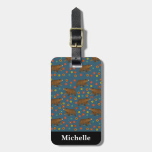 Speciaal Beer Floral Pattern Bagagelabel