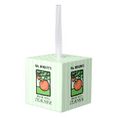 Speciaal behoeftendocent Dank u, Apple Kubus Ornament (Achter hoekig)