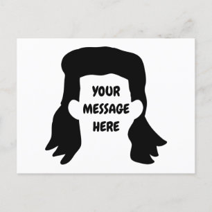 Speciaal bericht Funny Mullet Illustratie Briefkaart