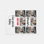 Speciaal beste vader ooit 6 foto Collage Fleece Deken (Voorkant (Horizontaal))