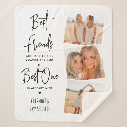 Speciaal beste vrienden 3 Fotovriendschap Sherpa Deken (Voorkant)