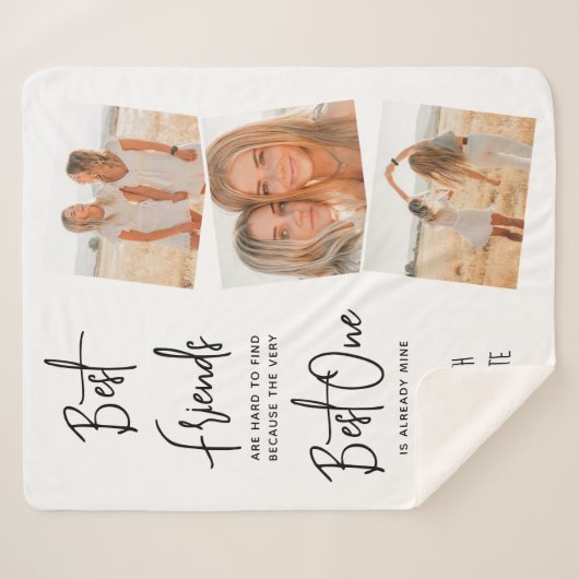 Speciaal beste vrienden 3 Fotovriendschap Sherpa Deken (Voorkant (horizontaal))