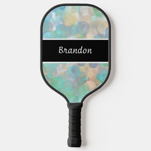 Speciaal blauw Abstract vochtig art Pickleball Paddle (Achterkant)