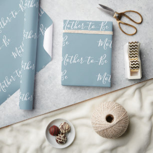 Speciaal blauw Baby shower voor het schrijven van  Cadeaupapier