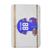 Speciaal Blauw Wit Football Jersey Badmat (Voorkant Verticaal)