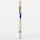 Speciaal Blauw Wit Football Soccer Jersey Case-Mate iPhone Case (Achterkant/rechts)