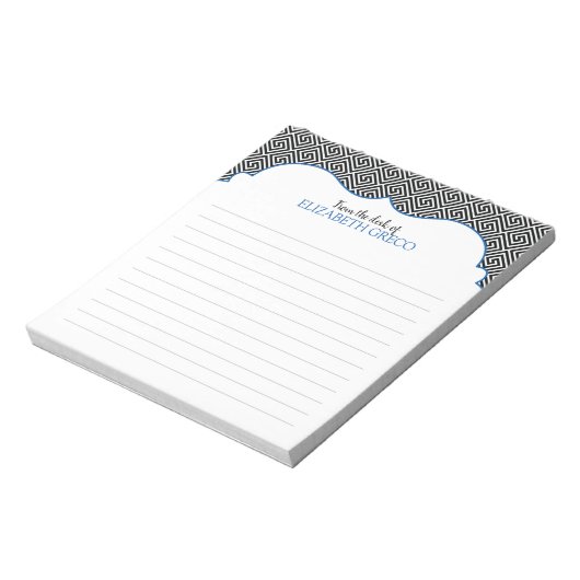 Speciaal blauw zwart-ouderlijk Grieks Notitieblok (Gedraaid)