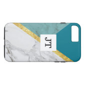 Speciaal Blauwgroen Gold Marble iPhone Tough Hoesj Case-Mate iPhone Case (Achterkant (Horizontaal))