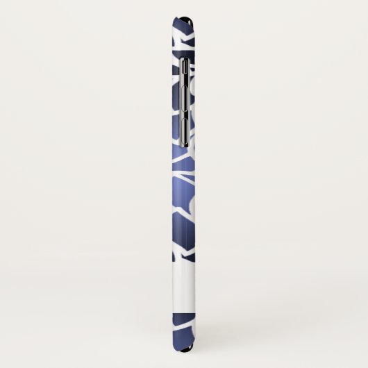 Speciaal Blue Dahlia Floral Pattern Case-Mate iPhone Case (Achterkant/links)