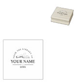 Speciaal boekstempel met zwarte tekst 	rubberstempel (Gestempeld)