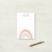 Speciaal Boho Rainbow Calligrafieteraar Post-it® Notes (Op bureau)