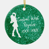 Speciaal boorteam | Groen en wit Keramisch Ornament (Voorkant)