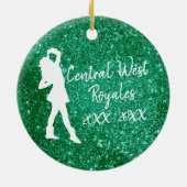 Speciaal boorteam | Groen en wit Keramisch Ornament (Achterkant)